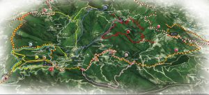 carte des sentiers de randonnées de Malbosc
