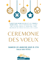 CEREMONIE DES VOEUX LE 25 Janvier 2025