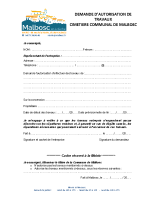 Demande d’autorisation de travaux Demande d’autorisation de travaux